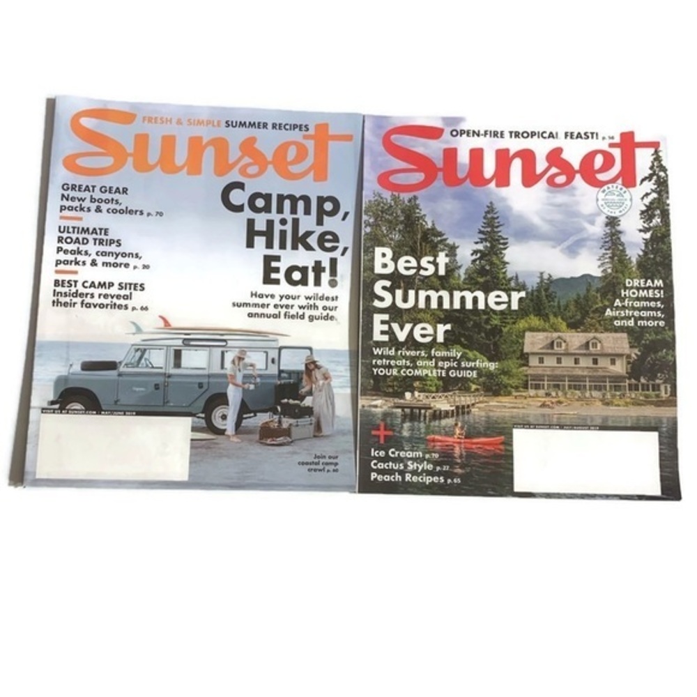 Sunset magazine bundle 05/06 2019 & 07/08 2019.